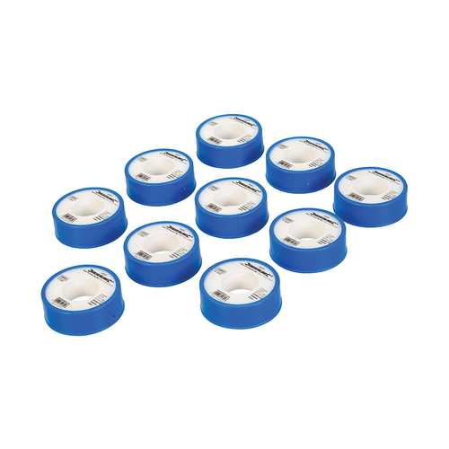 Silverline White PTFE Thread Seal Tape 10pk 12mm x 12m