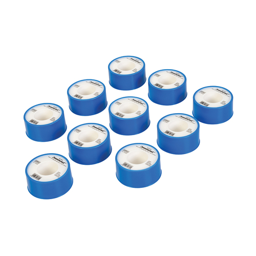 Silverline White PTFE Thread Seal Tape 10pk  19mm x 12m