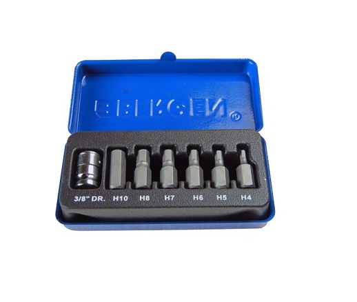 Bergen BER1192 7PC 3/8" Dr Hex Bit Set