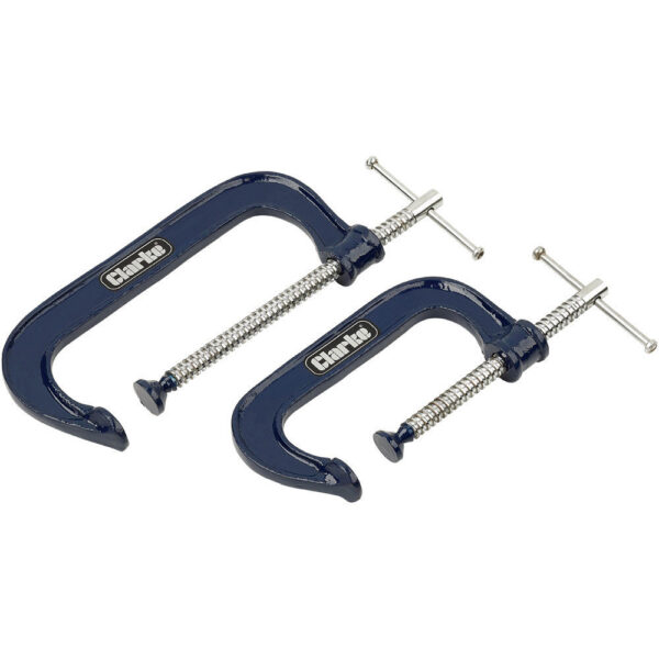 Clarke CHT840 2 Piece 4″ And 6″ G-clamp Set