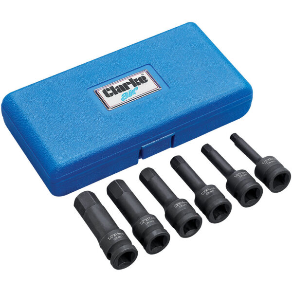 Clarke CIS12/6HB 6 Piece 1/2″ Square Dr Hex Sockets