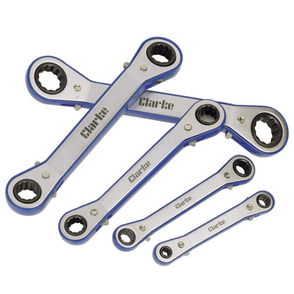Clarke PRO40 5-Pce Angle Head Ratchet Spanner Set