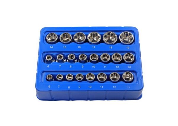 US Pro 22 Pce Superlock Supergrab Shallow Socket Set