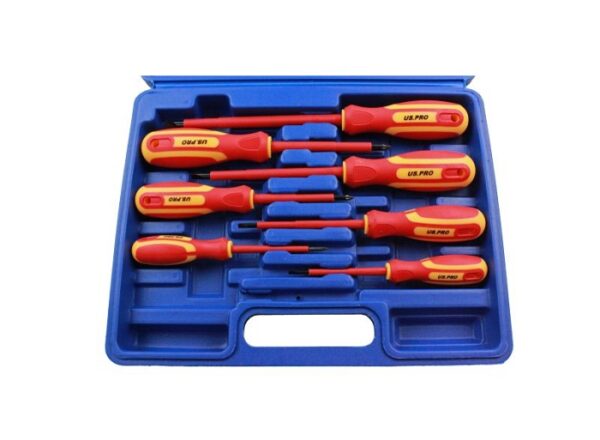 US Pro 7pc Insulated Electricians Screwdriver Set