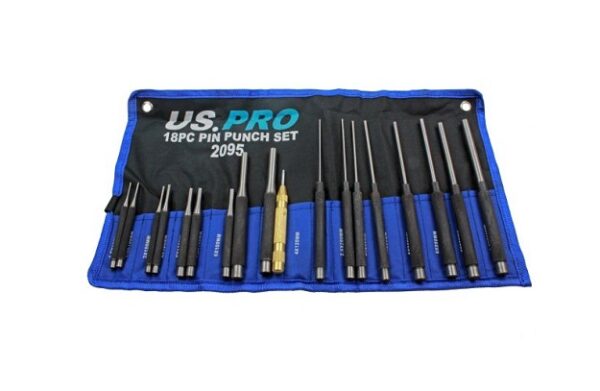 US PRO 18Pc Pin/Punch Set With Automatic Centre Punch